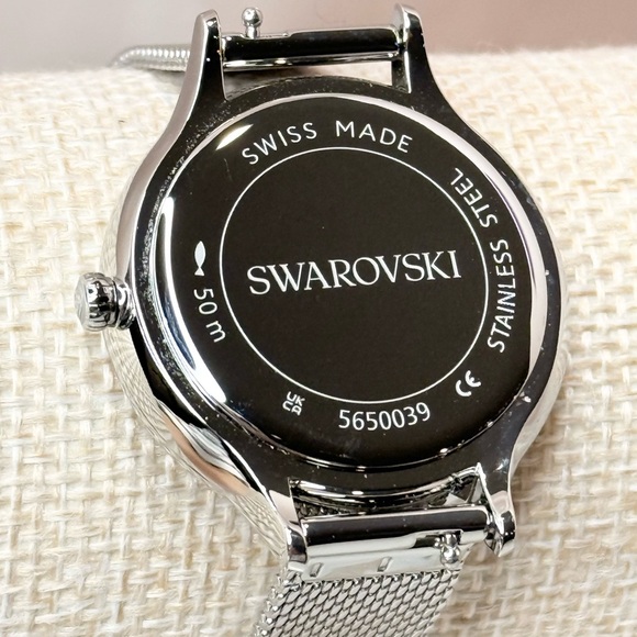 SWAROVSKI Octea Nova Quartz Silver Dial Stainless Steel Mesh Band Watch - Picture 4 of 10